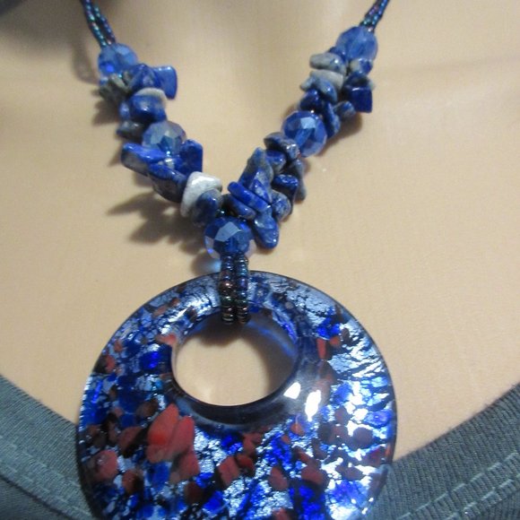Handmade Glass Bead Necklace - Picture 4 of 7